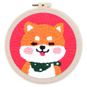 Punch Needle set Shiba Inu Hund