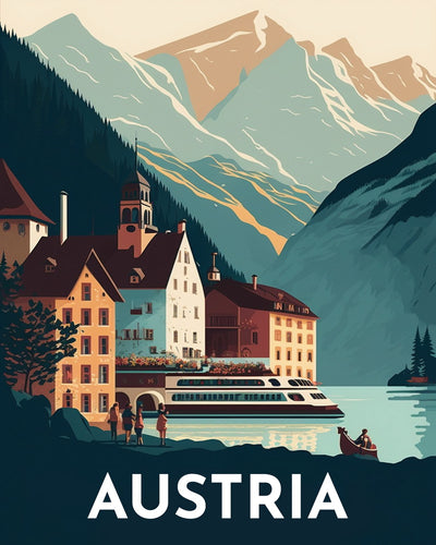 Diamond Painting – Reiseplakat Hallstatt