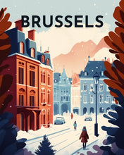 Laden Sie das Bild in den Galerie-Viewer, Diamond Painting – Reiseplakat Brüssel