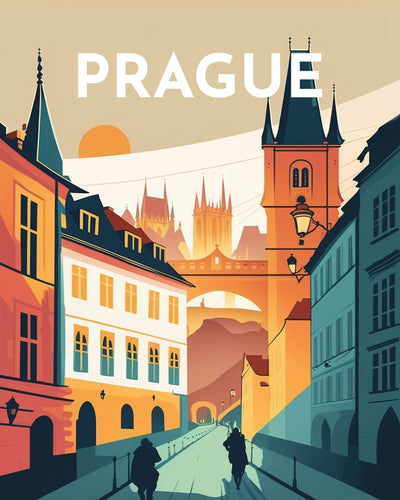 Diamond Painting – Reiseplakat Prag