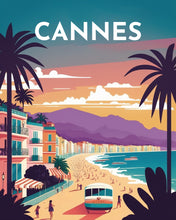 Laden Sie das Bild in den Galerie-Viewer, Diamond Painting – Reiseplakat Cannes