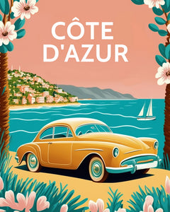 Diamond Painting – Reiseplakat Côte d'Azur