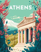 Laden Sie das Bild in den Galerie-Viewer, Diamond Painting – Reiseplakat Athen