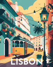 Laden Sie das Bild in den Galerie-Viewer, Diamond Painting – Reiseplakat Lissabon