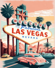 Laden Sie das Bild in den Galerie-Viewer, Diamond Painting – Reiseposter Las Vegas