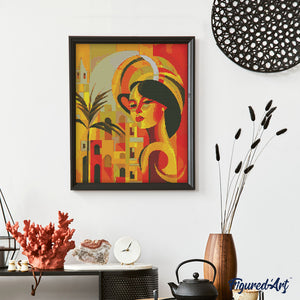 Diamond Painting – Art-Deco-Frau in Kuba