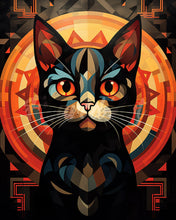 Laden Sie das Bild in den Galerie-Viewer, Diamond Painting – Art-Deco-Schwarze Katze