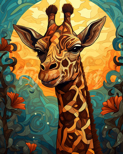 Diamond Painting – Giraffe Art Deco