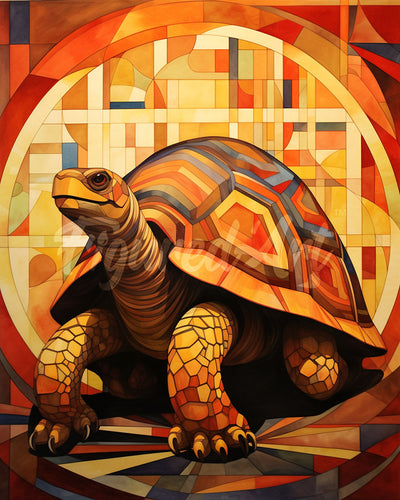 Diamond Painting – Schildkröte Art Deco