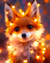 Laden Sie das Bild in den Galerie-Viewer, Diamond Painting - Kleiner Fuchs mit Glühbirnen