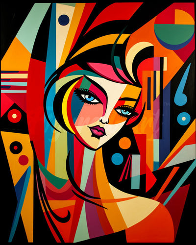 Diamond Painting - Abstrakte Frau im Picasso Stil
