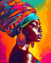 Laden Sie das Bild in den Galerie-Viewer, Diamond Painting - Lebhafte Afrikanische Dame