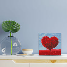 Laden Sie das Bild in den Galerie-Viewer, Mini Diamond Painting 25 x 25 cm - Herzroter Baum
