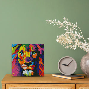 Mini Diamond Painting 25 x 25 cm - Löwe Pop Art
