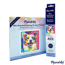 Laden Sie das Bild in den Galerie-Viewer, Mini Diamond Painting 25 x 25 cm - Abstrakter Pop Art Hund