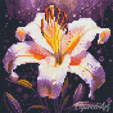 Laden Sie das Bild in den Galerie-Viewer, Mini Diamond Painting 25 x 25 cm - Lilienblüte