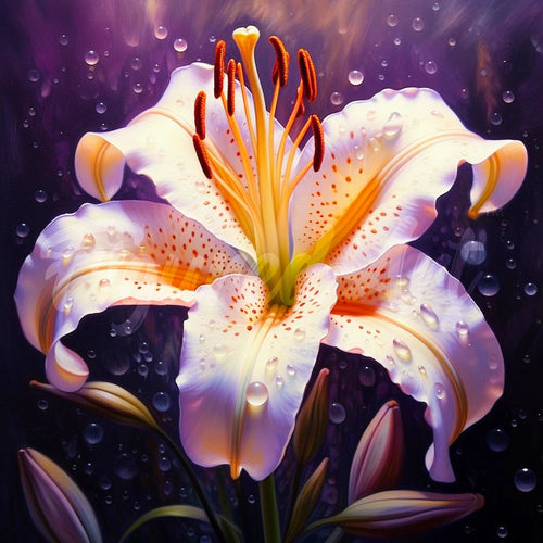 Mini Diamond Painting 25 x 25 cm - Lilienblüte