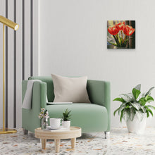 Laden Sie das Bild in den Galerie-Viewer, Mini Diamond Painting 25 x 25 cm - Pfirsichfarbene Tulpen