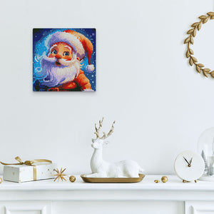 Mini Diamond Painting 25 x 25 cm - Lächelnder Weihnachtsmann