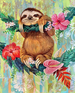 Diamond Painting – Hängendes Faultier | Figured'Art