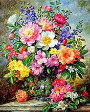 Laden Sie das Bild in den Galerie-Viewer, Diamond Painting – Ein Blumenstrauß von mehrfarbigen Blumen