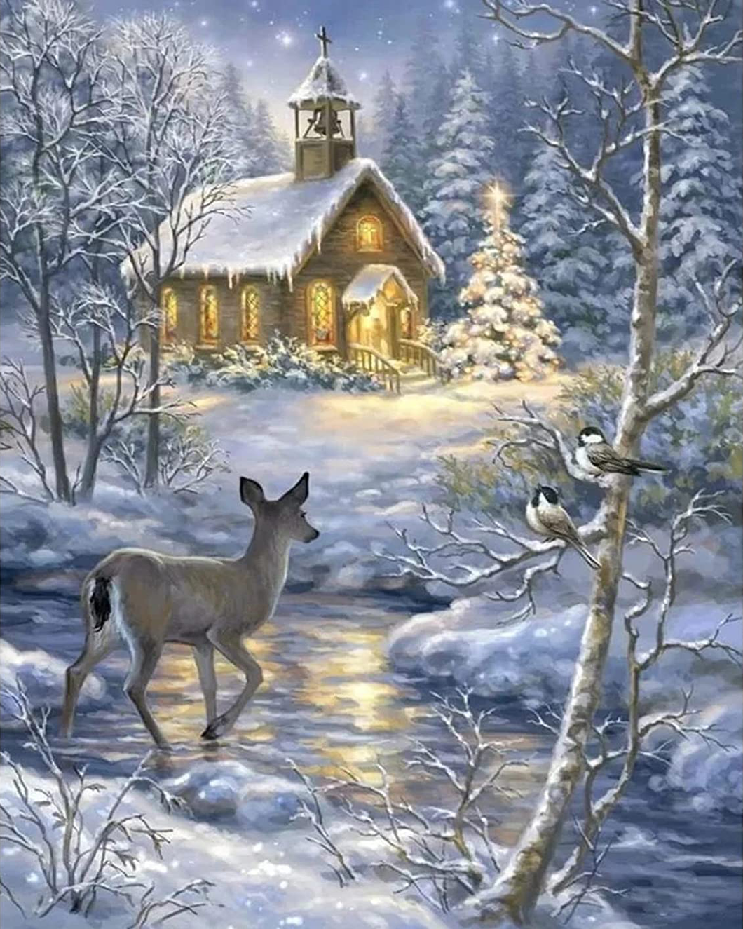 Diamond Painting – Hirsch am Fluss | Figured'Art