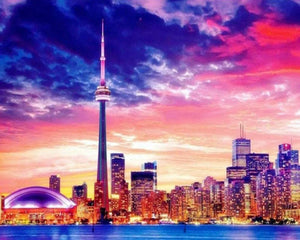 Diamond Painting – Skyline einer Großstadt | Figured'Art