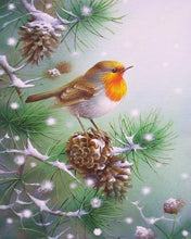 Laden Sie das Bild in den Galerie-Viewer, Diamond Painting – Kleiner Vogel auf einem Zweig | Figured&#39;Art