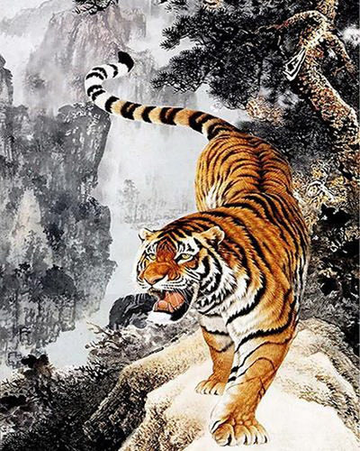 Diamond Painting – Annäherung an Tiger