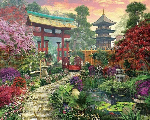 Diamond Painting – Asiatischer Garten | Figured'Art