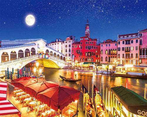 Diamond Painting – Fluss im Stadtzentrum | Figured'Art