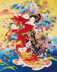Diamond Painting – Japanische Frau in traditioneller Kleidung | Figured'Art