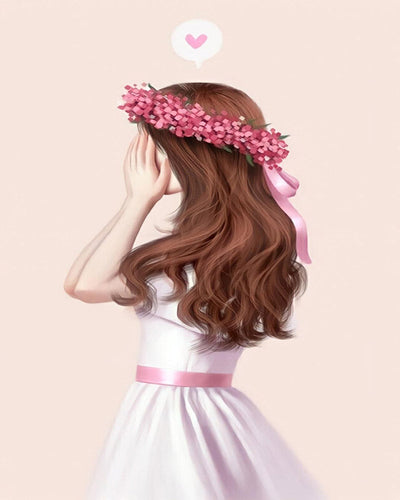 Diamond Painting – Profil eines kleinen Mädchens