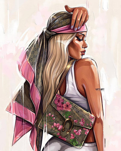 Diamond Painting – Profil einer Frau