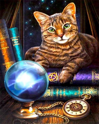 Diamond Painting – Katze mit Glaskugel | Figured'Art