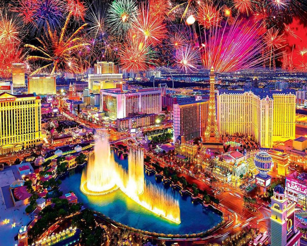 Diamond Painting – Feuerwerk in Las Vegas | Figured'Art