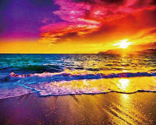 Diamond Painting – Sonnenuntergang am Strand