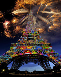 Diamond Painting – Feuerwerk und Eiffelturm