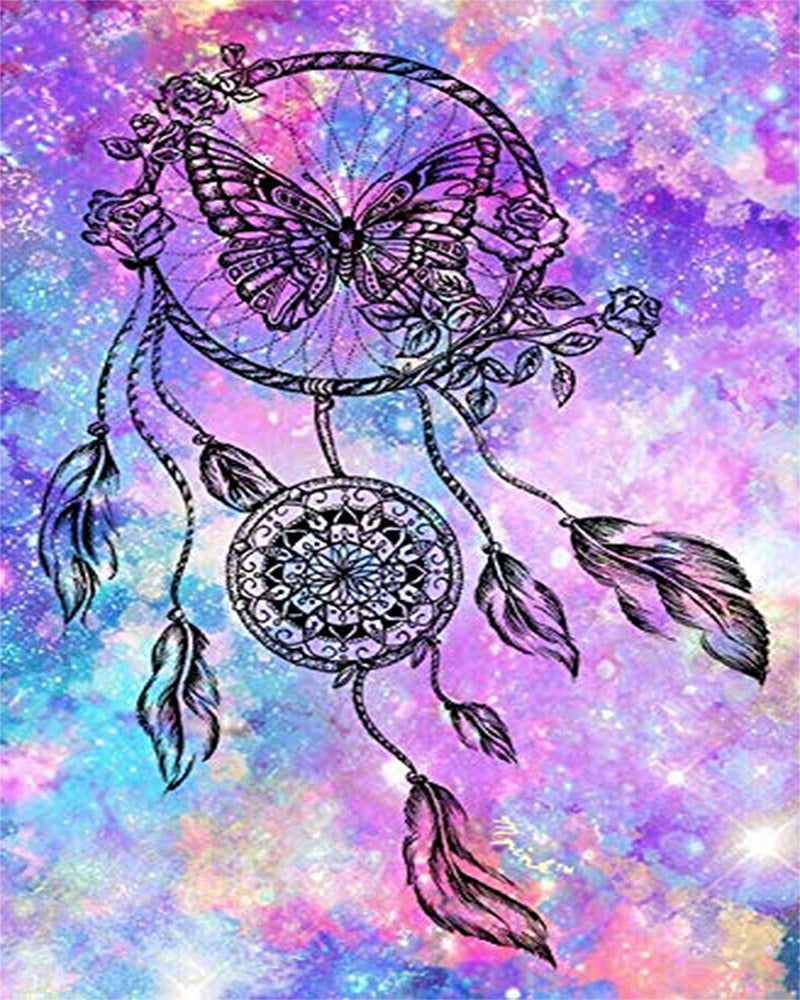Diamond Painting – Traumfänger mit Schmetterling