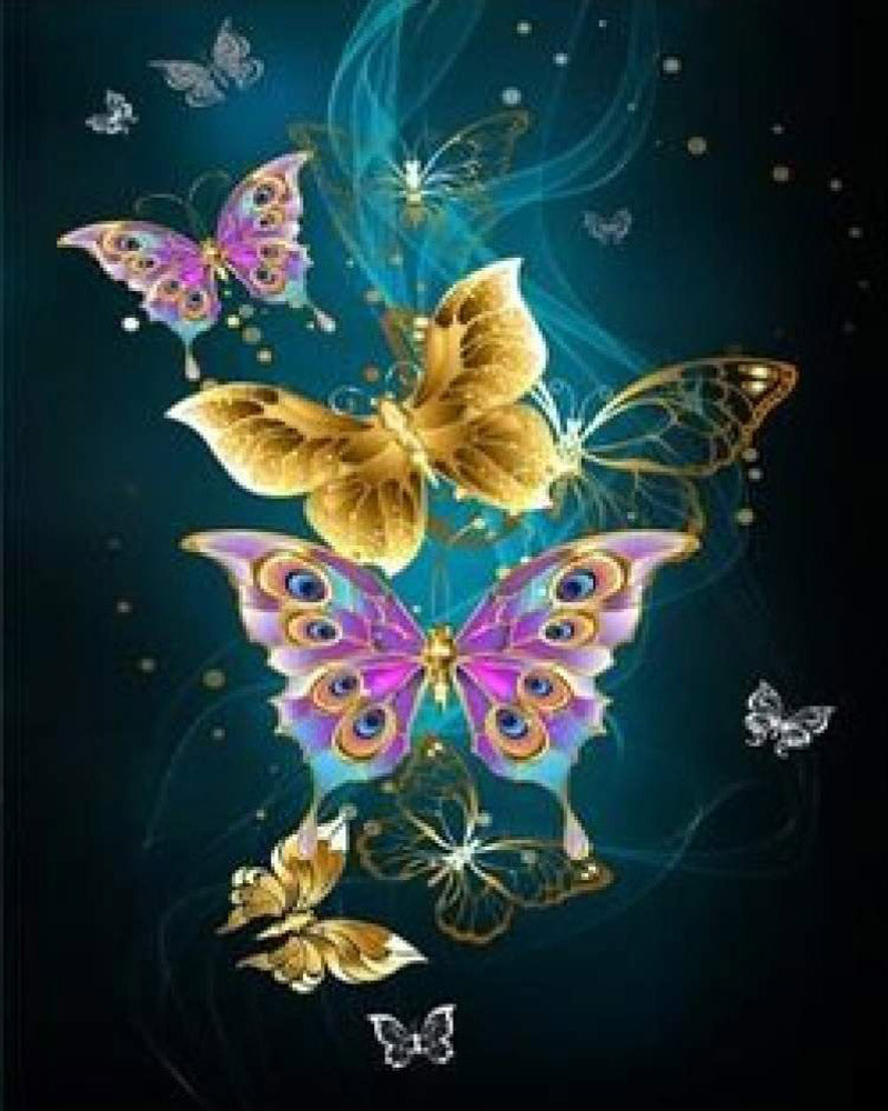 Diamond Painting – Feen-Schmetterlinge in Farben