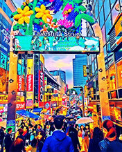 Laden Sie das Bild in den Galerie-Viewer, Diamond Painting – Tokyo Harajuku – 40 x 50 cm auf Keilrahmen gespannt | Figured&#39;Art