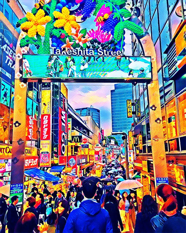 Diamond Painting – Tokyo Harajuku – 40 x 50 cm auf Keilrahmen gespannt | Figured'Art