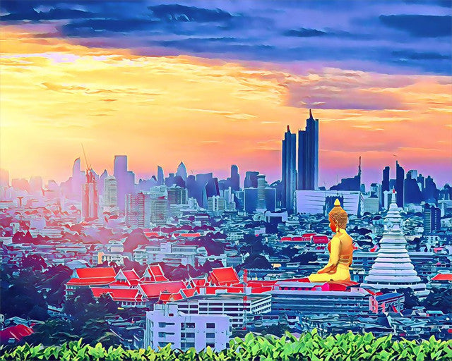 Malen nach Zahlen – Buddha Bangkok