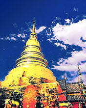 Laden Sie das Bild in den Galerie-Viewer, Malen nach Zahlen – Chiang Mai Tempel