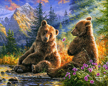 Laden Sie das Bild in den Galerie-Viewer, Malen nach Zahlen für Erwachsene | Bärenpaar | Figured&#39;Art