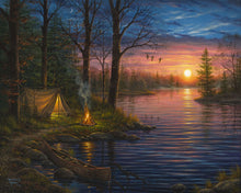 Laden Sie das Bild in den Galerie-Viewer, Malen nach Zahlen für Erwachsene | Zelten am Fluss | Figured&#39;Art