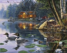 Laden Sie das Bild in den Galerie-Viewer, Malen nach Zahlen für Erwachsene | Chalet am See | Figured&#39;Art