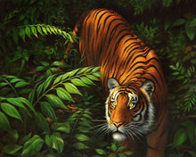 Laden Sie das Bild in den Galerie-Viewer, Malen nach Zahlen für Erwachsene | Tiger im Farne | Figured&#39;Art