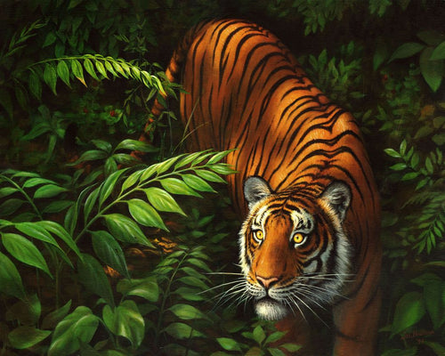 Malen nach Zahlen für Erwachsene | Tiger im Farne | Figured'Art