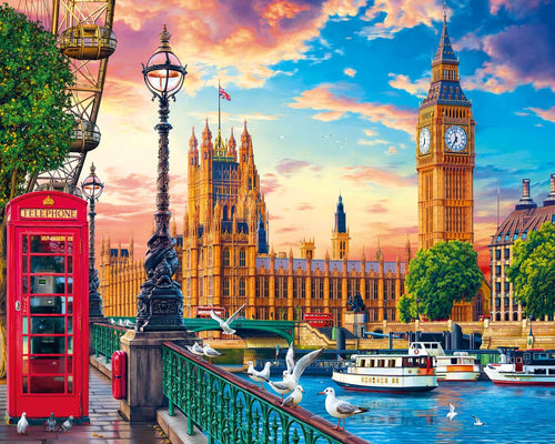 Malen nach Zahlen für Erwachsene | Frühling in London | Figured'Art